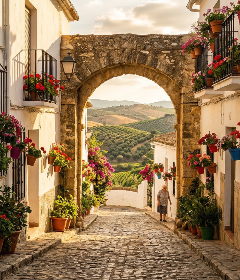 View of a street in Ronda, a historic town in the Costa del Sol