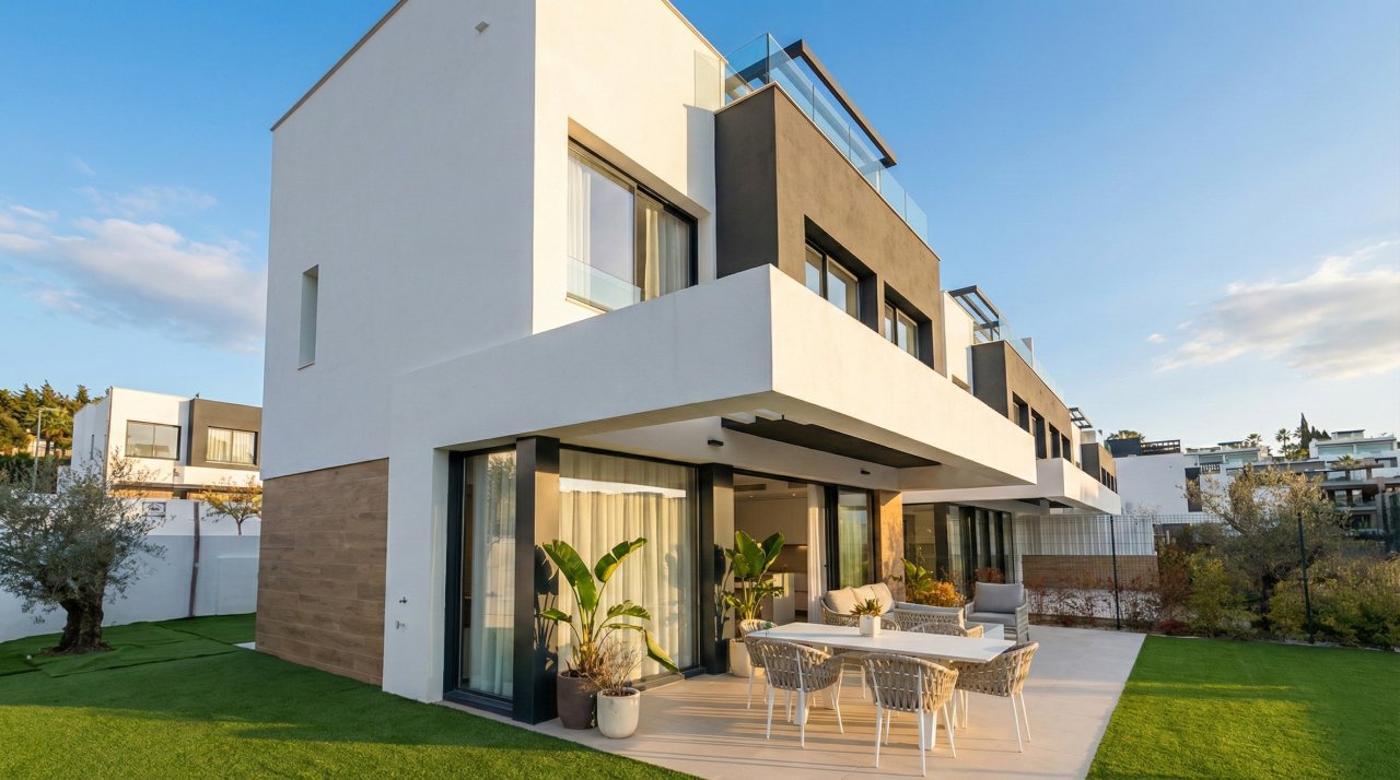 Magnificent newly built semi-detached villa with 3 bedrooms in Estepona