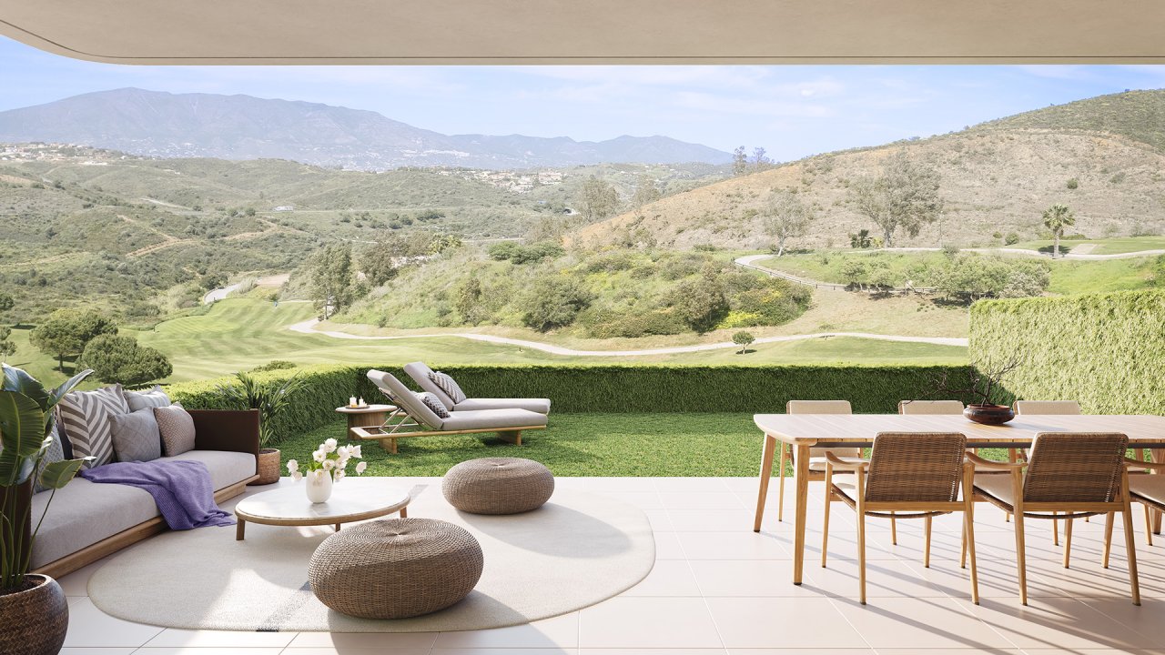 Magnificent 3 bedroom apartment with garden in Mijas